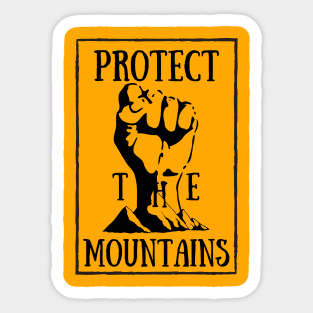 Protect the mountains Framed Dark Sticker